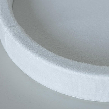 COLLECTIVE HOME - Velvet Jewelry Tray, 6" Monogrammed Jewelry Dish, Smooth Velour Display Dish for Rings, Earrings, Necklaces, Makeup, Personalized Gifts for Women (White-h)