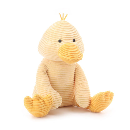 Apricot Lamb Corduroy Duck Stuffed Animal for Kids, Soft Cute Plush Toy for Baby Girl and Boy, 19.7 Inches