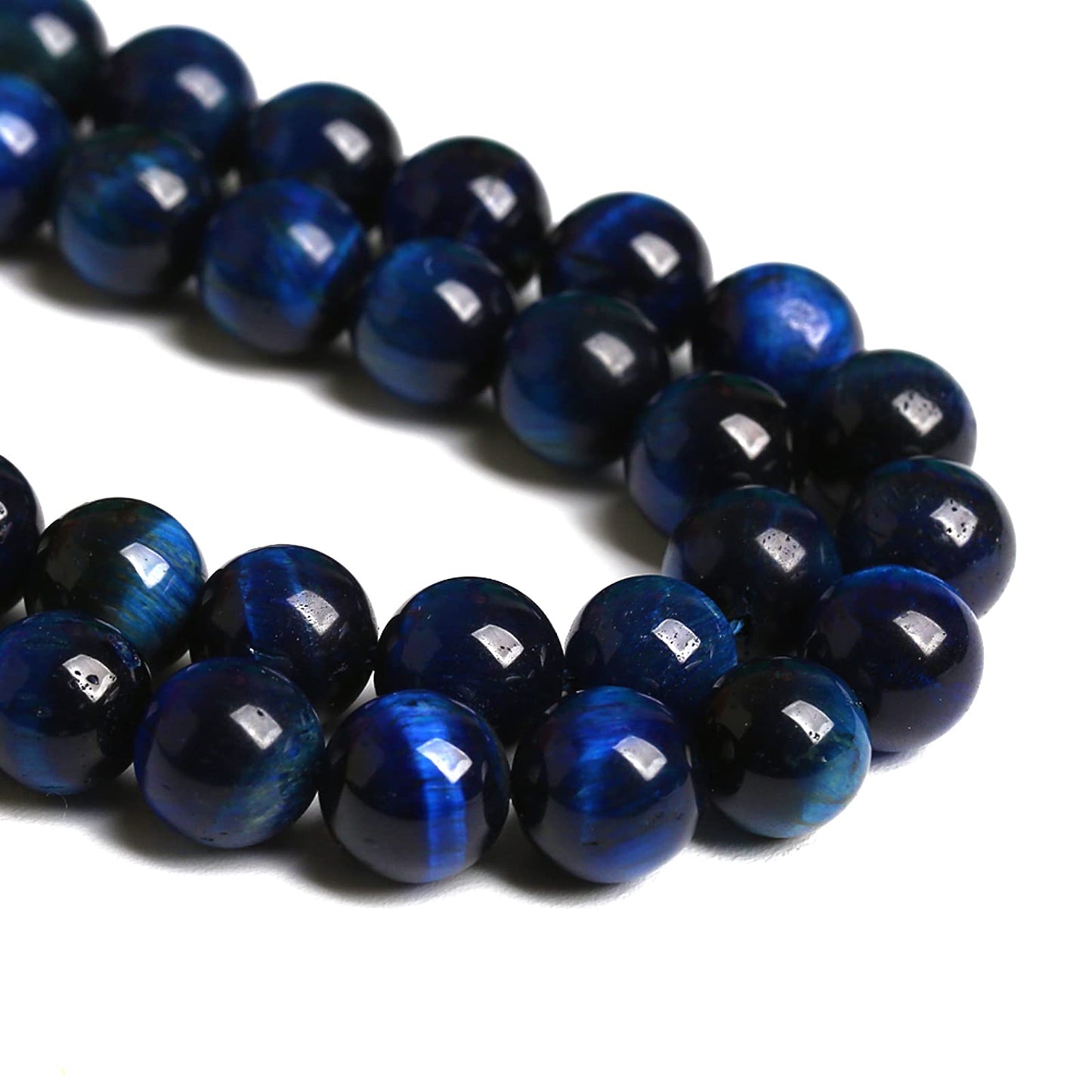 8MM 45PCS Natural Stone Multi Lapis Blue Tiger Eye Stone Beads for Jewelry Making DIY Bracelet