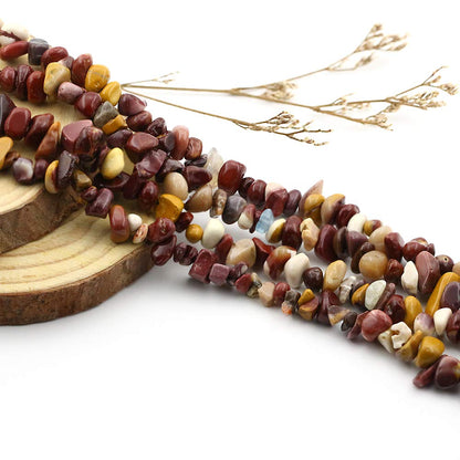 31 inches Chip Stone Loose Gemstones Beads Drilled Strand for Jewelry Making (Mookaite Jasper)