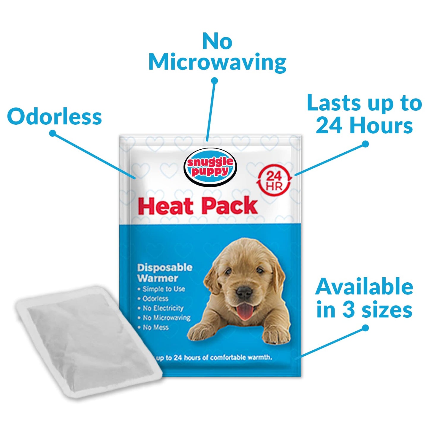 SmartPetLove Original Snuggle Puppy Essentials Starter Kit - Heartbeat Puppy for Dogs - Calming Aid with 3 Heat Packs, Puppy Teething Toy, Dog Chew Toy and Dog Blanket