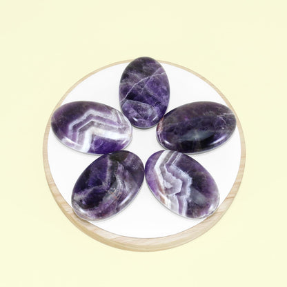 Nvzi Amethyst Crystal Palm Stone, Worry Stones, Crystals and Healing Stones, Polished Rocks, Natural Gemstones, Chakra Stones for Healing Crystals Daily Use