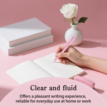 CONEHOY 200 Pcs Ballpoint Pens 1.0 mm Medium Point Pink Comfortable Retractable Writing Pens Cute Stylish Ballpoint for School Office Supplies