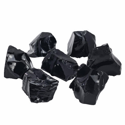 Nvzi Raw Black Obsidian Stone Bulk, Real Gemstones and Crystals, Rocks and Minerals, Healing Crystals, Quartz Crystals and Healing Stones, Cuarzos Originales De Energia Y Piedras(1LB)