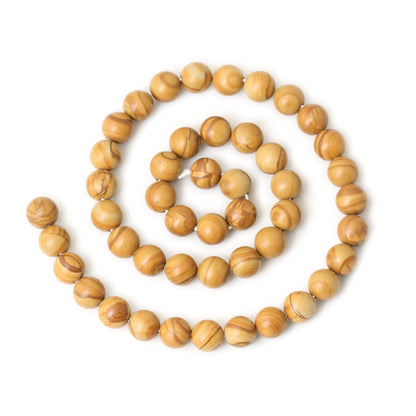 CHEAVIAN 45PCS 8mm Natural Woodgrain Jasper Round Loose Beads for Jewelry Making DIY Bracelet Necklace Materials 1 Strand 15"