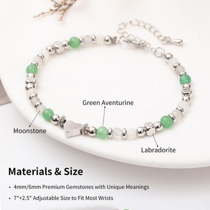 MTJAHPS Protection Bracelet, empath protection, black obsidian Crystals and Healing Stones Bracelet for Women ，Luck ，Anxiety and Stress Clam Bracelet