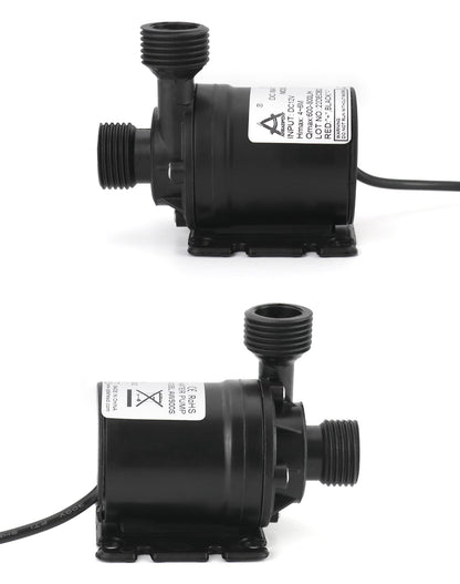 QWORK DC 12V Water Pump 800 L/H 5 m, Brushless Submersible Water Pump for Fountain Pool Solar Circulation System Water Circulation System