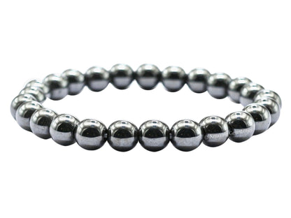 Amazing Gemstone Crystal Bracelet for Women Men's Gifts - Protection Healing Crystal Bracelet - 8mm Gemstone Beaded Stretchable Bracelet Pulseras Para Hombres Mujer Stocking Stuffers Mothers Day Gift (Hematite)