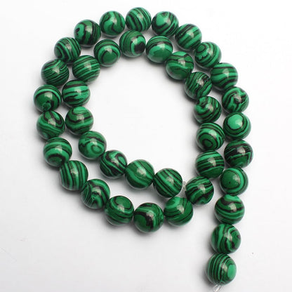 6mm Glossy Malachite Natural Stone Beads Round Loose Beads for Jewelry Making Yochus DIY Beads Bracelet Necklace