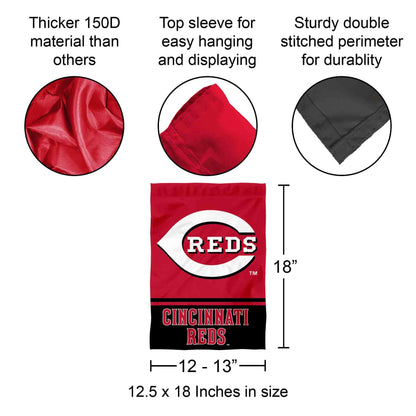 Cincinnati Reds Double Sided Garden Flag