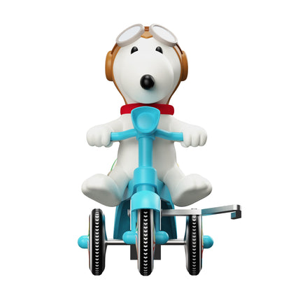 Super7 Super Cycles Peanuts Snoopy Flying Ace with Blue Trike - 5" Peanuts Action Figure - Classic Cartoon Collectibles and Retro Toys
