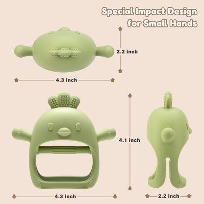 TOHIBEE Baby Montessori Sensory Teething Toys + Baby Teething Mitten for 0-6 6-12 Months