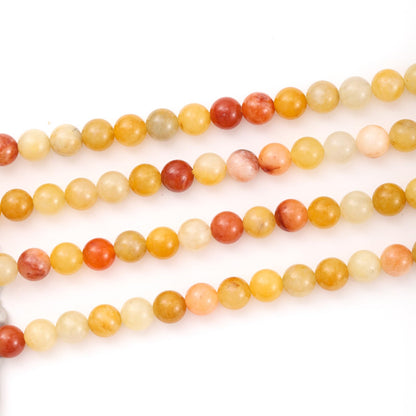10mm 38pcs DIY Natural Yellow Aventurine Stone Beads Round Healing Crystal Gemstone Loose Beads for Jewelry Making Handmade Bracelet Necklace