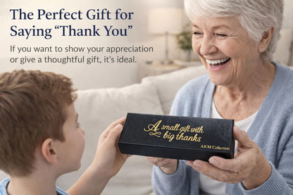 AKM Collection Light Up Thank You Pen – LED Engraved Ballpoint Pen in Gift Box, Elegant Appreciation Gift for Teachers, Coworkers, Friends (Chrome)