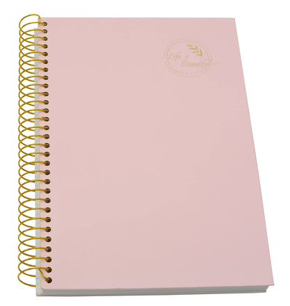 Yansanido Large Spiral Notebook, 5 Pcs B5 Thick Paper Hardcover 7mm College Ruled 5 Colors 150 Sheets -300 Pages Journals for Study, Work, Travel and Notes (5 Color)