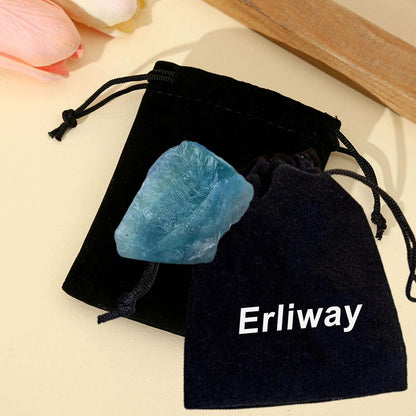 Erliway 1.25-2" Blue Fluorite Raw Crystals, Natural Rough Blue Fluorite Stone, Healing Raw Stones for Fountain Rock, Home Decor Meditation Energy Balancing Wire Wrapping Wicca & Reiki