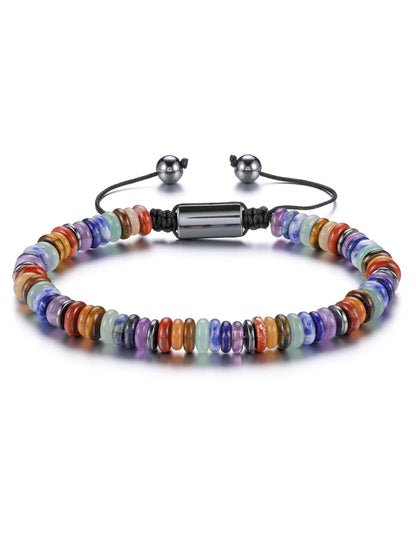Jovivi Chakra Bracelets for Women Adjustable 7 Chakra Healing Crystals Beaded Bracelet Natural Stone Beads Bracelet for Men Women Anxiety Relief