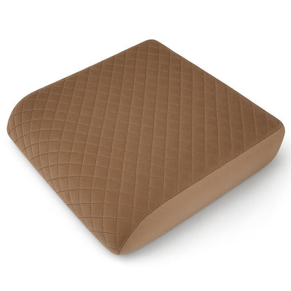 COMFORTANZA Medium-Soft 20x20x4 Memory Foam Recliner Chair Seat Cushion for Long Sitting - Armchair Pad with Washable Velvety Cover with Waterproof Layer & Non-Slip Base for Seniors & Elderly - Brown