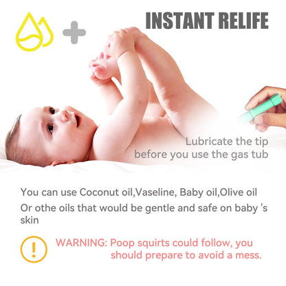 Gas and Colic Reliever for Babies, Effective Instant Constipation Relief for Babies, Natural Solution for Baby Colic and Gas Relief (20 Count, Square Green)