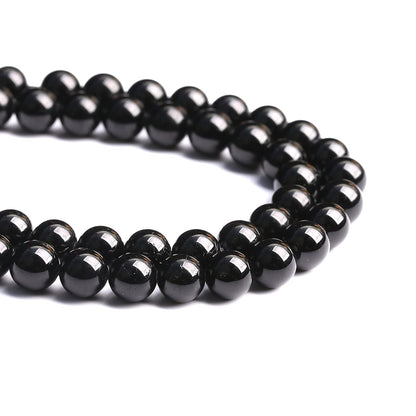 6MM 60PCS Natural Black Tourmaline Gemstone A Grade Beads for Jewelry Making DIY Bracelet Crystal 1 Strand
