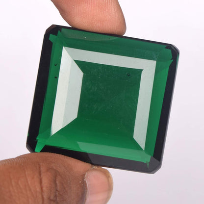 GEMHUB Amethyst Crystal Gemstones For Jewelry Making 112.50 Carats Green Amethyst Square Shape Crystal Gemstones