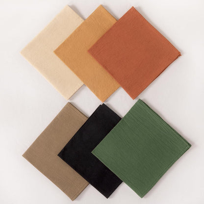 Socomi Cloth Napkins Green Fall Thanksgiving Washable Reusable Bulk Linen Cotton Napkins Set of 4 17"x17" for Wedding Party Bridal Baby Shower Birthday Dining Table Decorations