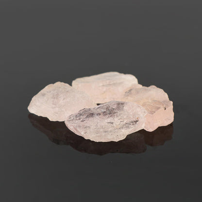 CRYSTALIS 4pcs AA+ Natural Pink Morganite, Loose Gemstone, Wholesale Bulk Rough, Jewelry Making Supply, Chakra & Healing Raw Stones, Wire Wrapping, DIY, Gem Collection, 15-20mm