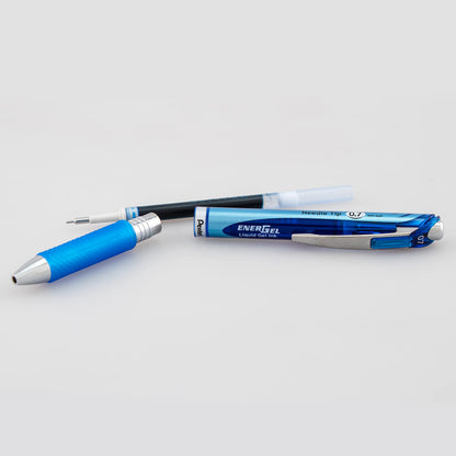 Pentel EnerGel RTX Retractable Premium Liquid Gel Pen, (0.7mm) Needle Tip, Ultra Smooth, Medium Line, Blue Ink 10 Pack, BLN77BP10C