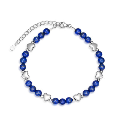 BETHZA Natural Lapis Lazuli Bracelet for Women Blue Lapis Link Adjustable Bracelets Boho Jewelry Gift for Wife