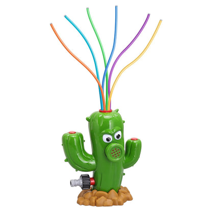 HeySplash Water Sprinkler Toy, Sprinkler for Kids Outdoor Play, Sprinkler Toy with 6 Wiggle Tubes, Outside Backyard Lawn Toys, Splashing Fun for Over 3 Year Boys Girls, Attach to Garden Hose, Cactus