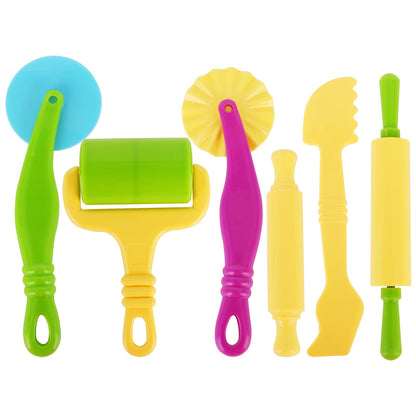 Dough Tools Set for Kids Ages 2-4, 25pc Creative Play Accessories with Molds and Cutters, Non-Toxic Modeling Clay Toys for Toddlers Sensory Activities