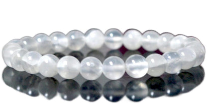 AWAKEN YOUR KUNDALINI Selenite Stretch Bracelet – 10mm Beads, Taurus & Gemini Birthstone
