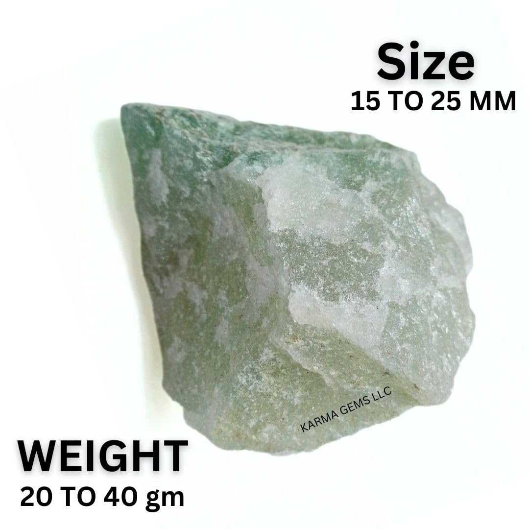 Karma Gems 5 Pcs Rough Green Aventurine Crystals - Real Cool Agate Gemstones - Natural Stone Brings Luck, Abundance, and Prosperity in Life - Perfect Crystal Gift for Kids