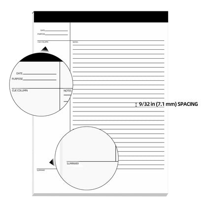 Uzant 6 Pack Notepads 8.5 x 11, 300 Sheets College Ruled Legal Pads Lined Paper Writing Pads, White Note Pads Notebook for Office Business School College, 50 Sheets/Pad, Letter-Trim Perforated