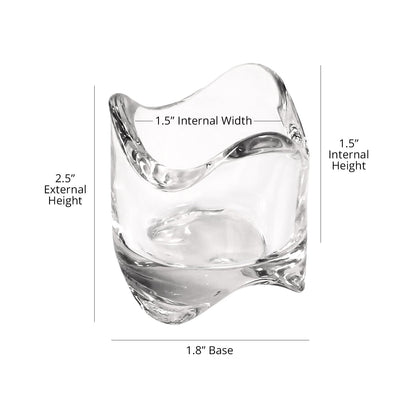 Royal Imports Tea Lights Votive Candles Holders (Set of 6), 2 in. Glass Candle Cups, Wedding Table Centerpiece, Home Decor, Party, Dinner & More