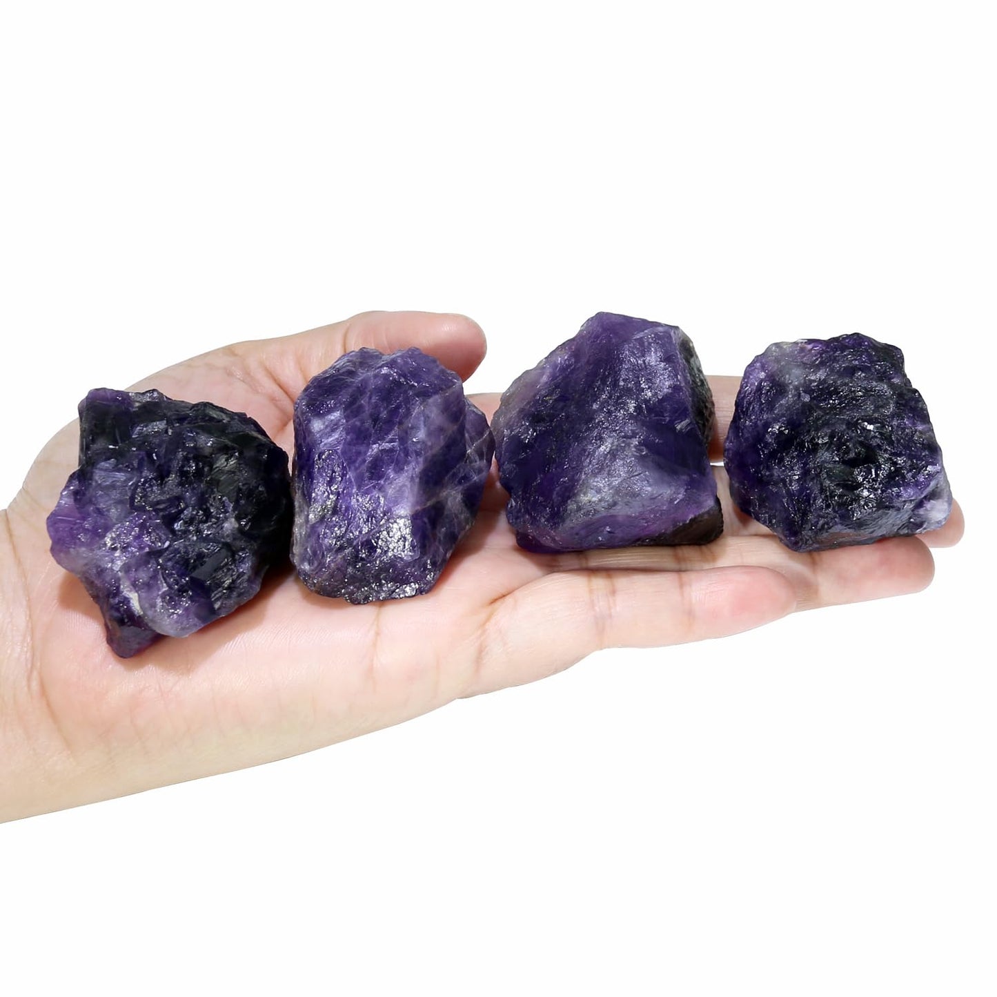 Nvzi Raw Amethyst Stone Crystals Bulk, Real Gemstones and Crystals, Rocks and Minerals, Healing Crystals, Quartz Crystals and Healing Stones, Cuarzos Originales De Energia Y Piedras(1LB)
