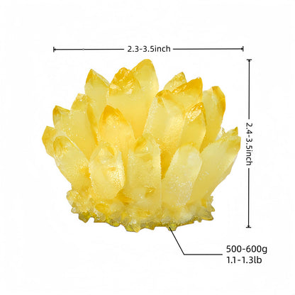 Large Citrine Crystal Clusters Yellow Crystal Citrine Stone Crystal Clusters for Healing Citrine Crystals Used for Room Decoration (1.1lb-1.3lb)