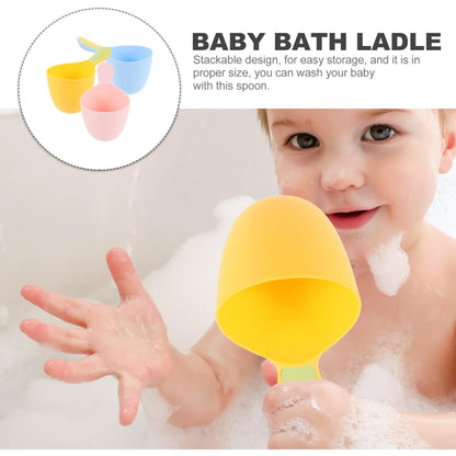 CHILDWEET 3pcs Bath Ladle Multi-purpose Water Scoops for Portable Water Dippers for Bathing Rinsing and Essential Bathroom Utensils