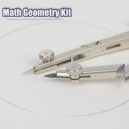 13 Pieces Geometry Set Compass Geometry Tools Math Compass and Protractors Set Metal Drawing Compass Precision Set Graphic Compasses Triangle Rulers Pencils Protractor with Storage Case