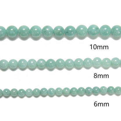 Land Long 120pcs(2 Strand/Set) 6mm Burmese Color Dyed Jade Beads with Energy Power, Smooth Round Healing Crystal Beads for Jewlery Bracelets Earrings Making DIY