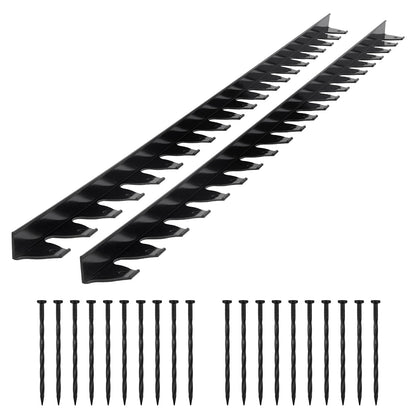 VEVOR Landscape Edging Border, 10Pcs 6 ft x 1.6 in Plastic Garden Edging with 60 Spikes, Sun-Resistant Flowerbed Borders, DIY Layout, No Dig Garden Edger Border Divider for Lawn Edgings for Yard