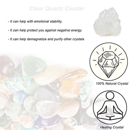 Erliway 1 Pcs Natural Clear Quartz Crystal Cluster, Clear Pineapple Quartz Cluster Healing Crystal, Raw April Birthstone Crystals for Birthday Gift Reiki Healing and Home Decoration (0.11-0.15 lb)