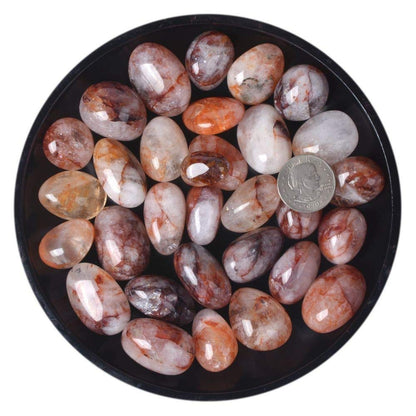 100 Grams Angel Amphibole Phantom Quartz Tumbled Polished Natural Crystal Healing Pocket Stones Rock Collection