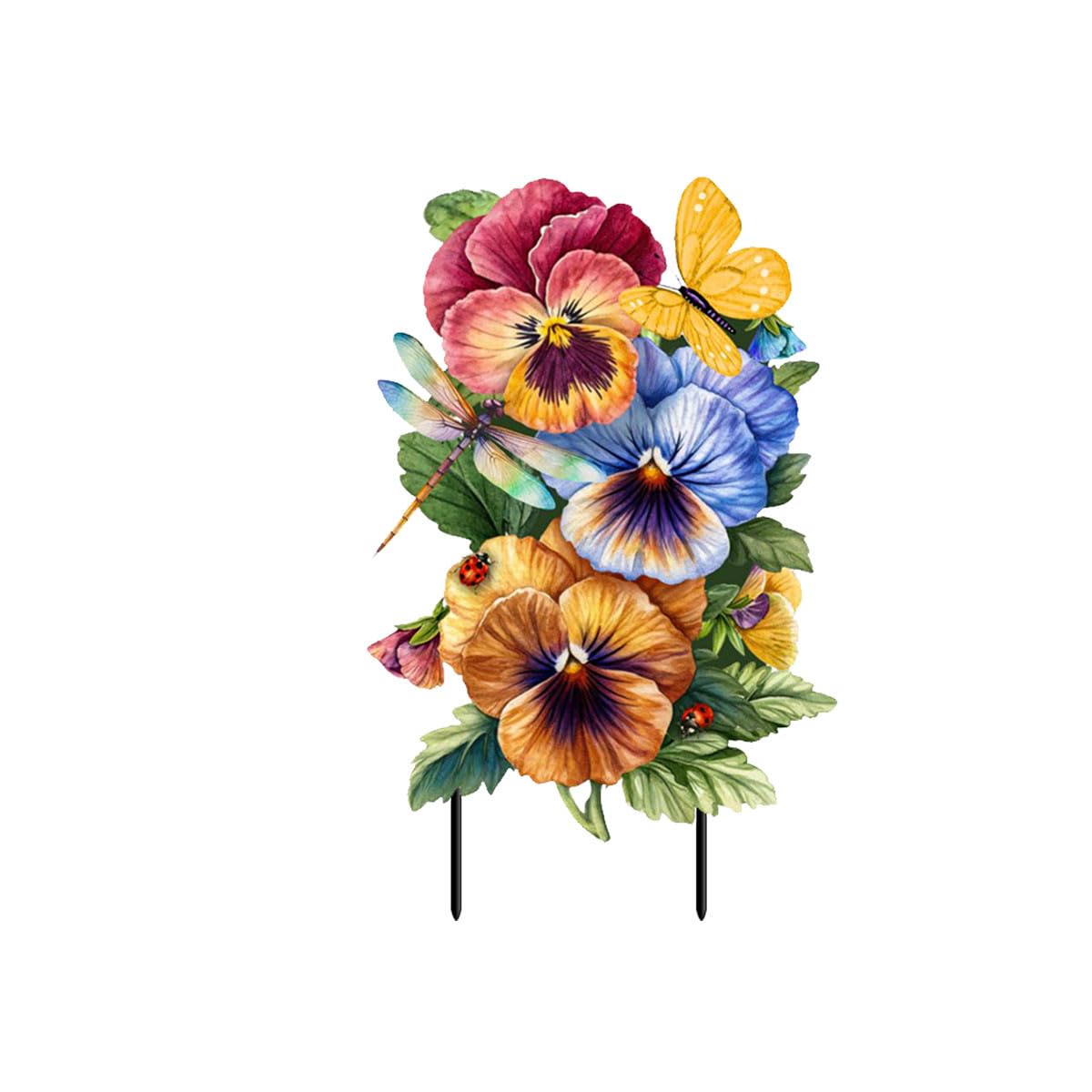 Briarwood Lane Pansy Trio Metal Art