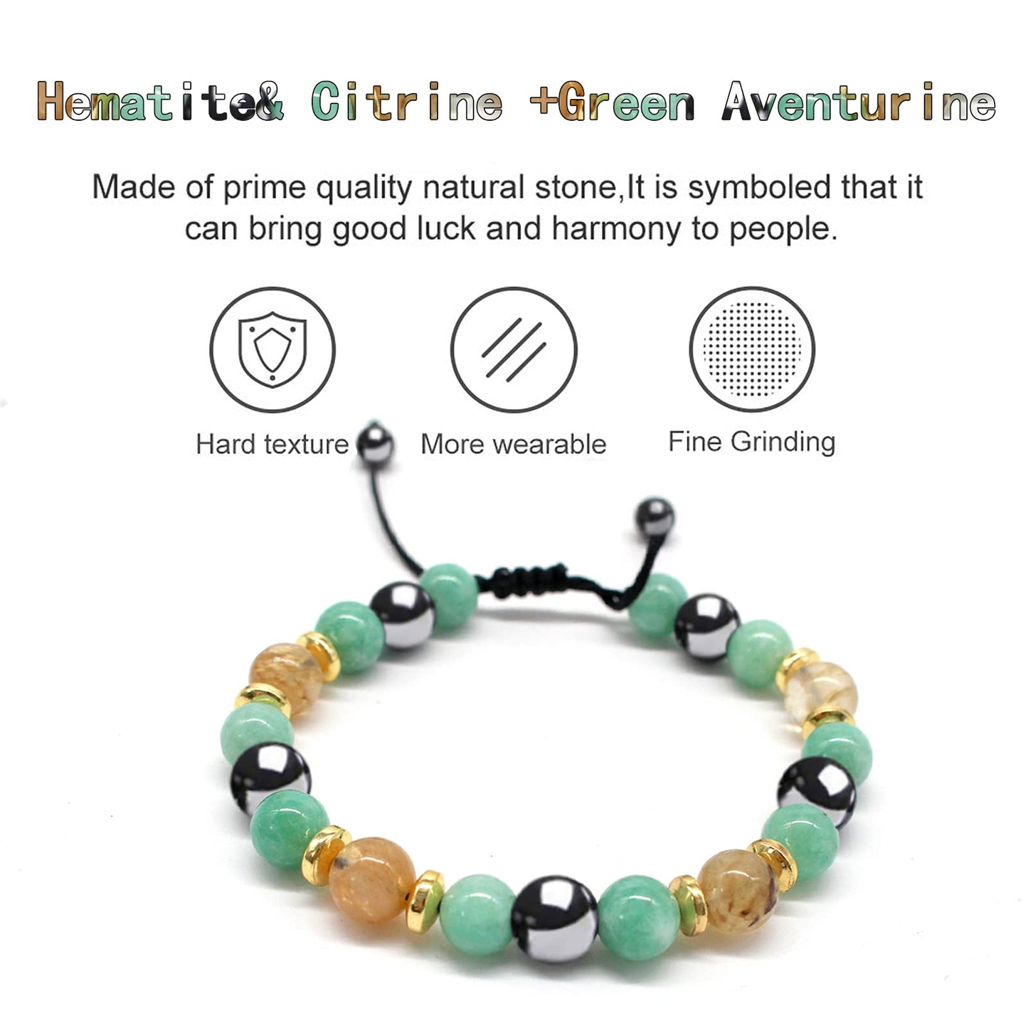 Money Attraction Bracelet - Citrine Crystal Women MenBracelets -Wealth Prosperity Abundance Stone Bead Bracelet, Entrepreneur Business Luck Beaded Bracelets,Spiritual Mood Energy Cute Protection Stretch Bracelet,Health Good Luck Feng Shui Bracelets For Wo