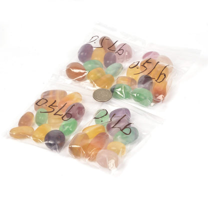 Justinstones 1/2LB Rainbow Fluorite Tumbled Polished Natural Crystal Healing Pocket Stones Rock Collection