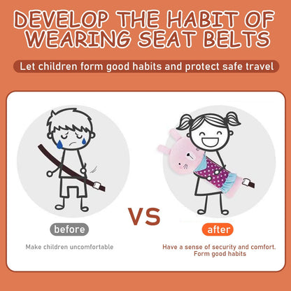 Barelove Seat Belt Cover Pillow for Kids, Car Seatbelt Cushion Shoulder Neck Support Protector Pad, Soft Stuffed Plush Travel Vehicle Belts Strap Pillow for Kids Headrest Christmas Gifts (Unicorn)