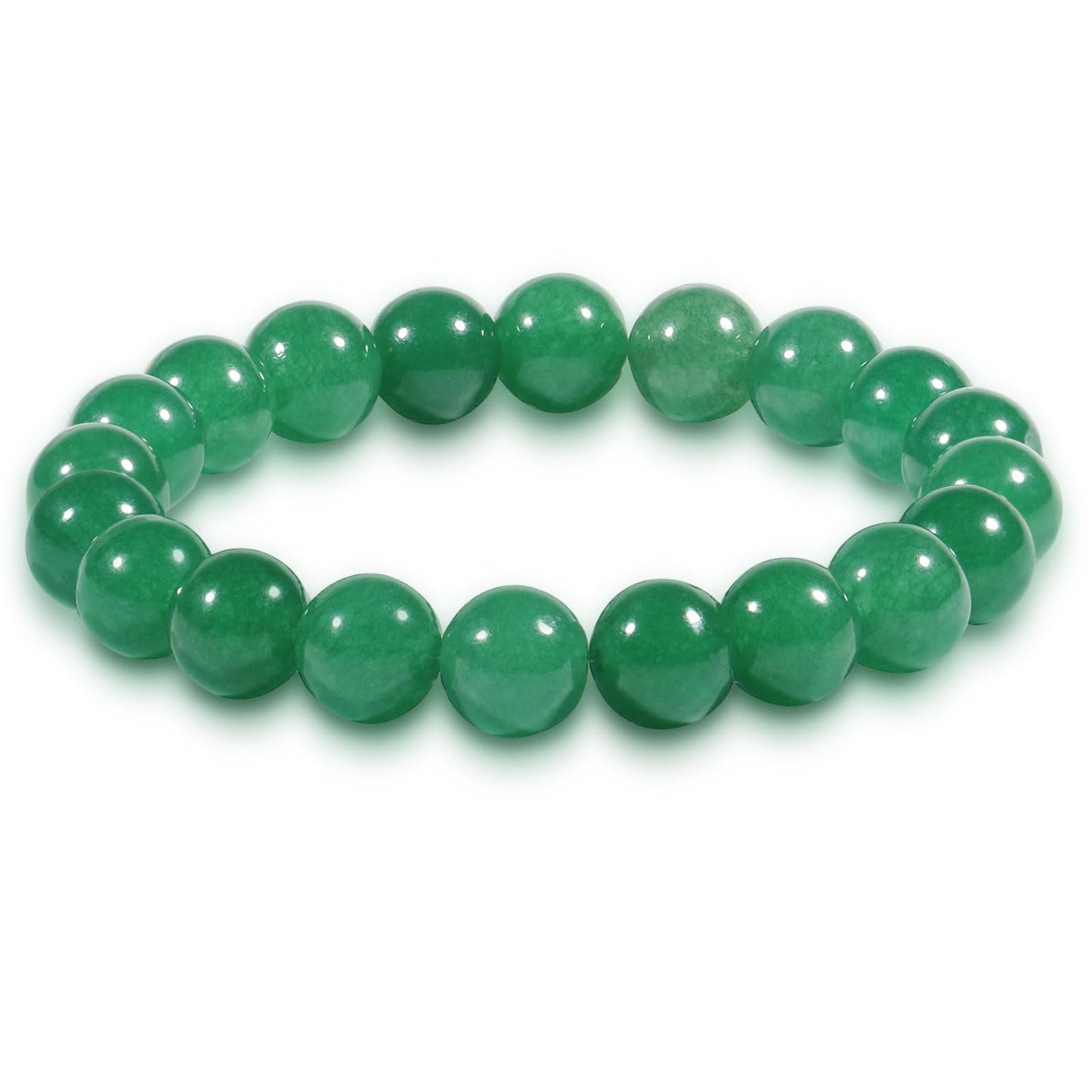 VDKIDKT Chakra Healing Bracelet 10mm Natural Emerald Bead Bracelet for Women Men, Gift for Mother's Day, Heart Chakra Green Crystal Spiritual Healing Bracelet (Emerald)
