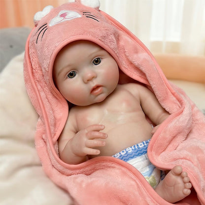 Aniiyy 18 Inch 6.39lbs Full Body Silicone Baby Dolls Realistic Toddlar Baby Dolls,Silicone Reborn Baby Dolls Girl, Not Vinyl Dolls