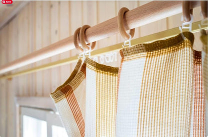 96 Pcs Wooden Drapery Curtain Rings with Metal Hooks – 3.5''Outer, 2.7" Inner Diameter – Beechwood Durable Wooden Drapery Rod Rings for 1-1.5 inch – Pack of 96